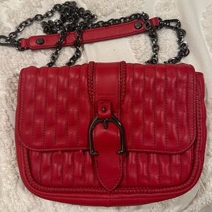 Longchamp Red Leather Crossbody